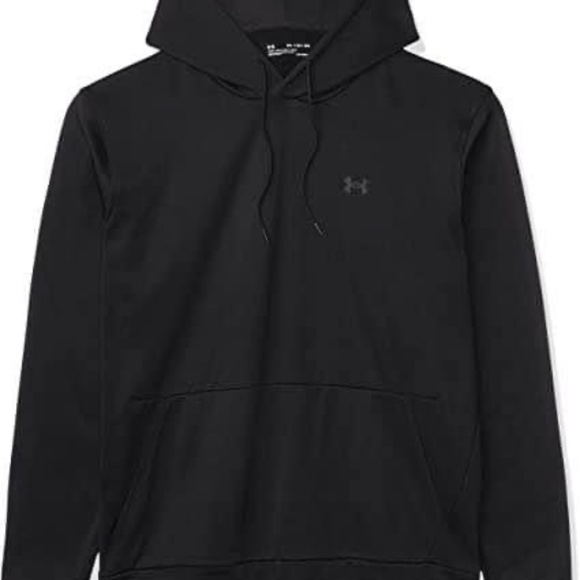 BRAND NEW men under armour fleece solid black hoodie hoody sweater size S - Picture 2 of 5
